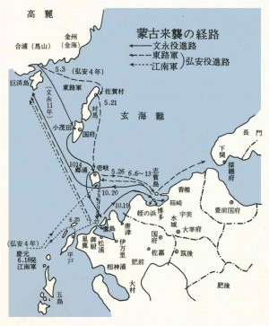 蒙古襲来の経路